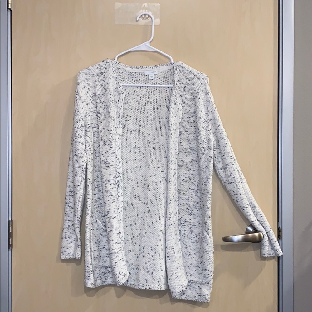 Pure Jill Speckled White Cardigan